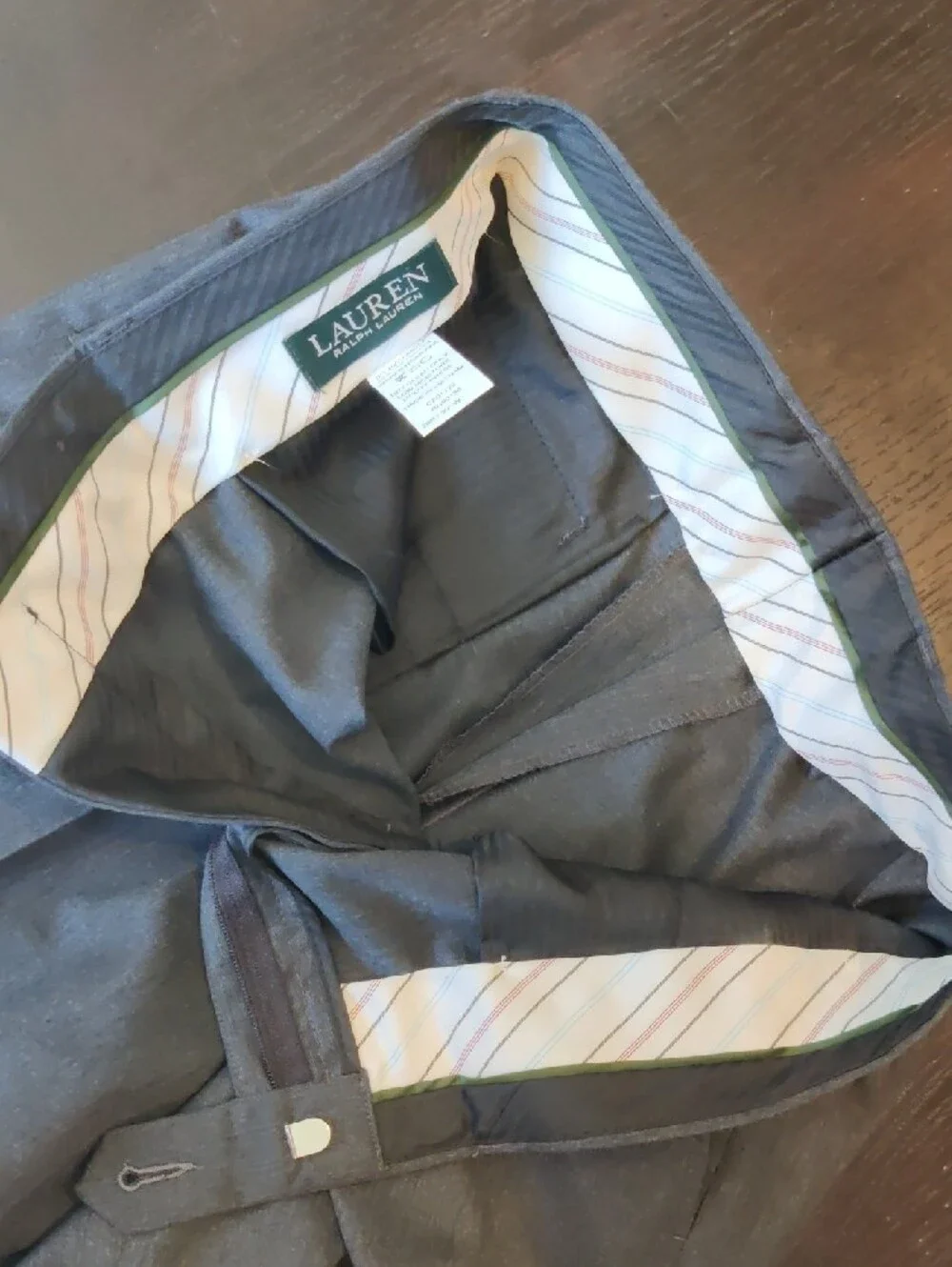 Ralph Lauren Light Gray Pleated Dress Pants for Kids 20R